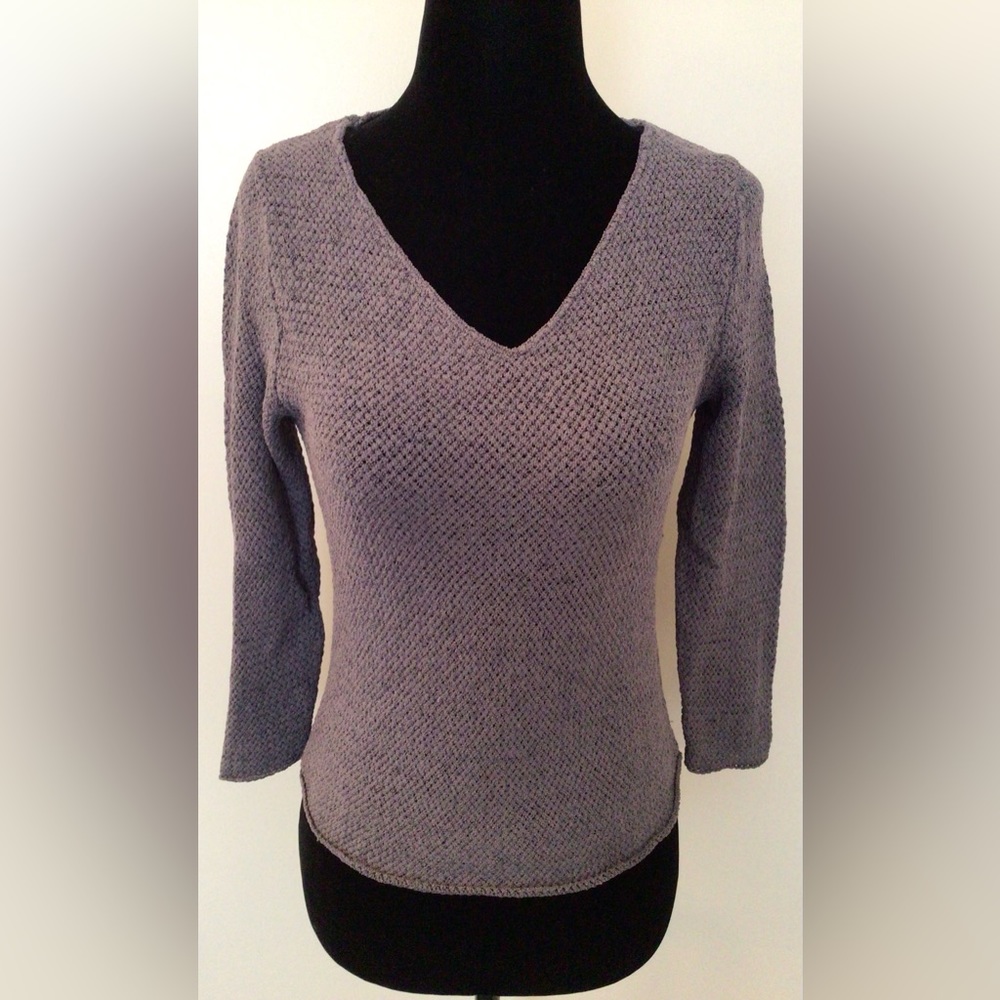 EILEEN FISHER Lavender Dusty Purple V-Neck Sweater PS.